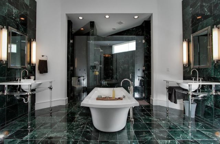 Marble Fantasy Dark Bathroom Design